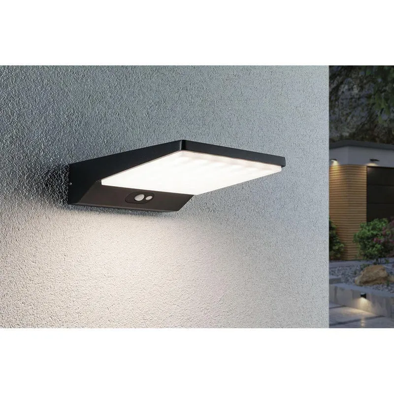 Solar LED Außenwandlampe Ronas Bewegungsmelder Grau