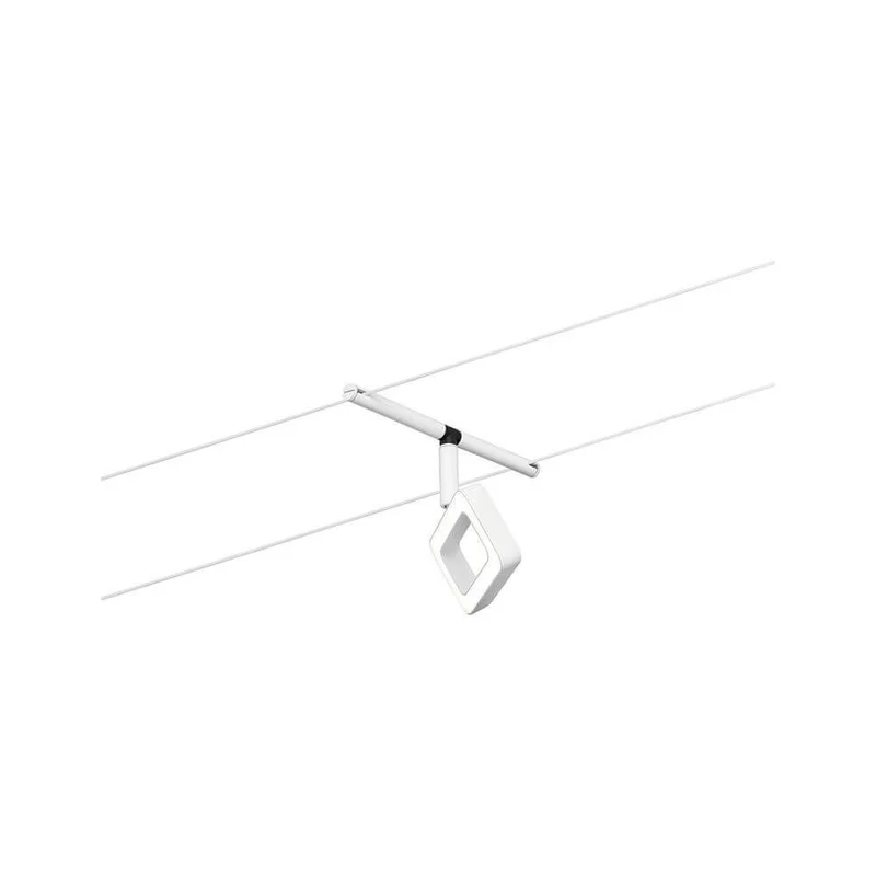 CorDuo LED Seilsystem Frame Einzelspot Weiß-Matt, Chrom