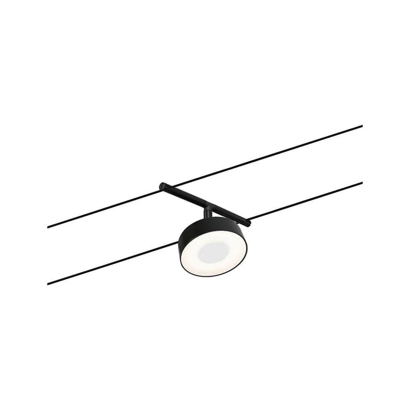 CorDuo LED Seilsystem Circle Einzelspot Schwarz-Matt, Chrom