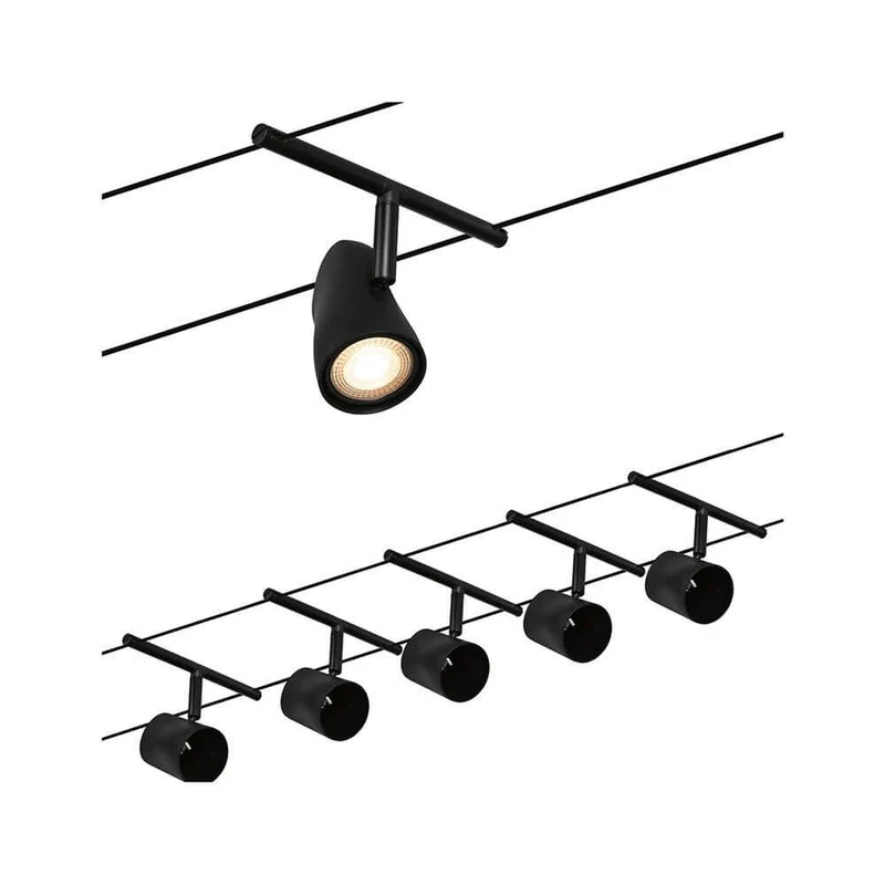 CorDuo Seilsystem Cup Basis-Set Schwarz-Matt, Chrom