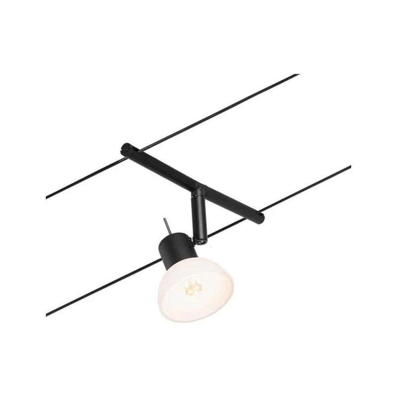 CorDuo Seilsystem Sheela Einzelspot Schwarz-Matt, Chrom
