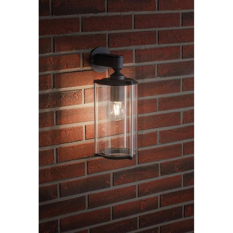 Außenwandleuchte Klassik Ø 16cm Glas Grau