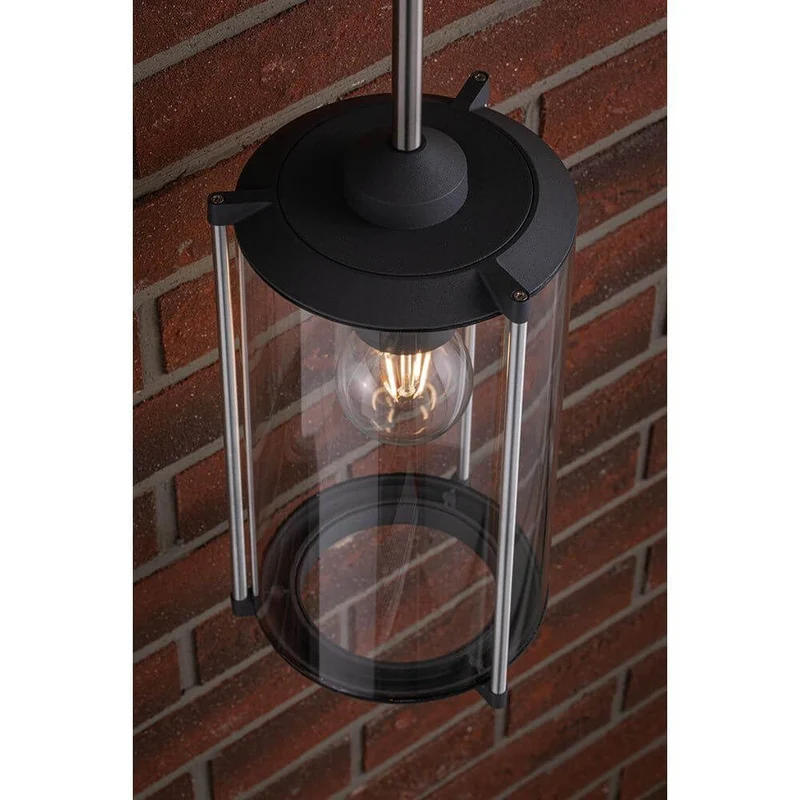 Glas Außenwandleuchte Classic Grau IP44