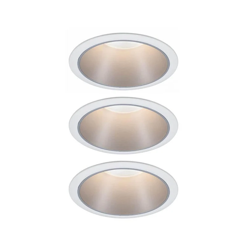 LED Einbauleuchte Cole LED Basis-Set Warmweiß Silber