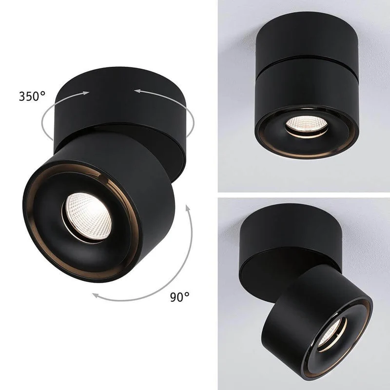 LED Decken Strahler Spircle Schwarz-Matt