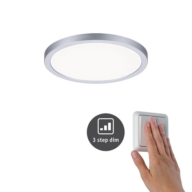 VariFit LED Einbaupanel Areo mit 3-Stufen-Dimmer Chrom IP44