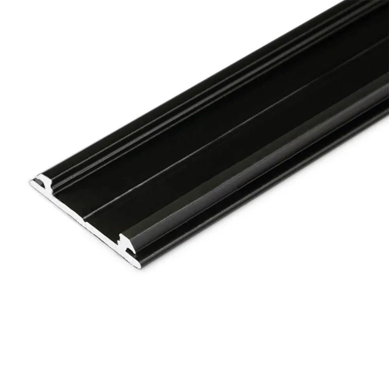 Aufbau-Biegeprofil 200cm Schwarz ohne Abdeckung für LED-Strips