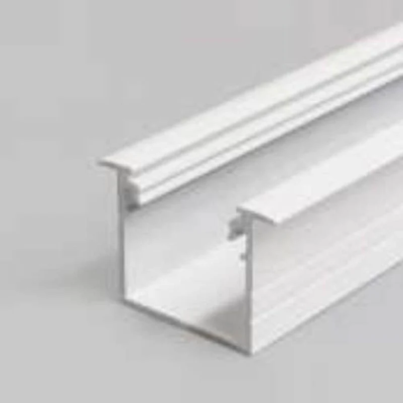 Einbauprofil tief 200cm Weiß ohne Abdeckung für LED-Strips