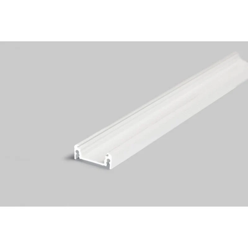 Aufbauprofil flach 200cm Weiß ohne Abdeckung für LED-Strips