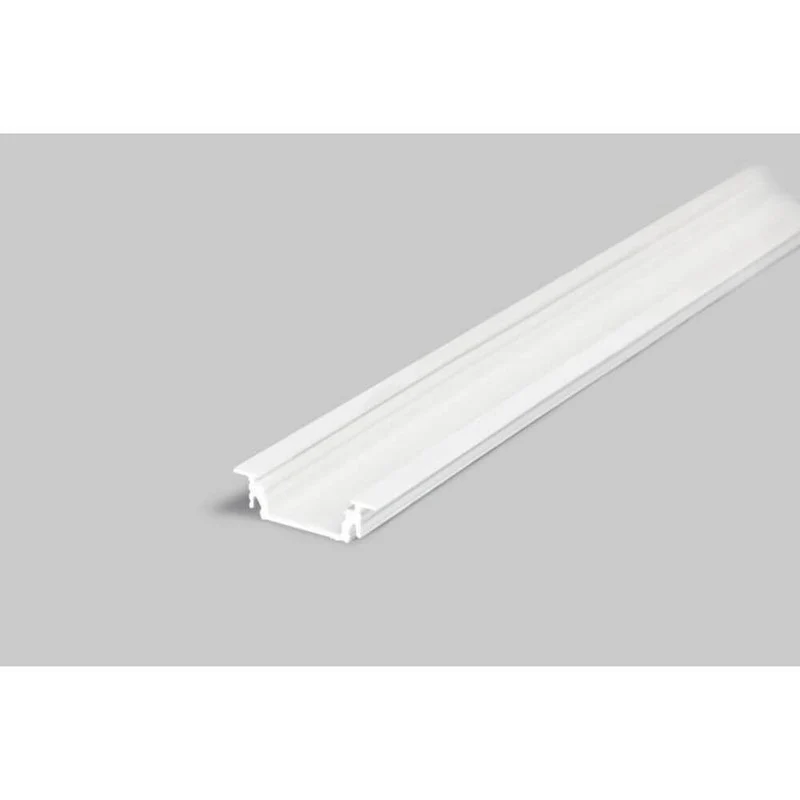 Einbauprofil flach 200cm Weiß ohne Abdeckung für LED-Strips