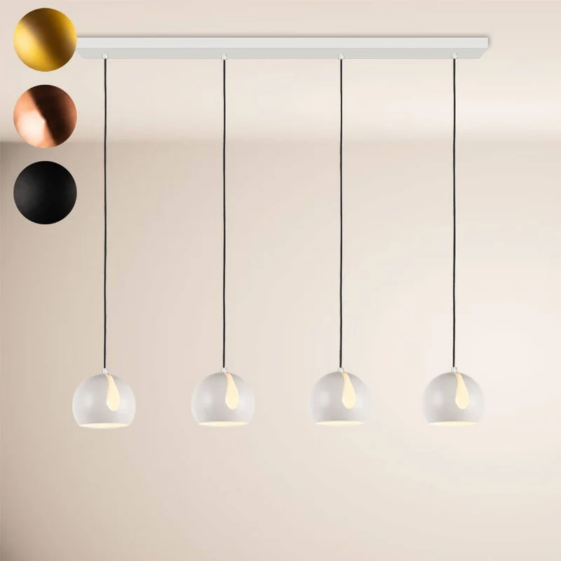 s.luce Ball Metall Esszimmerlampe Kombination Ø 20cm 120cm
