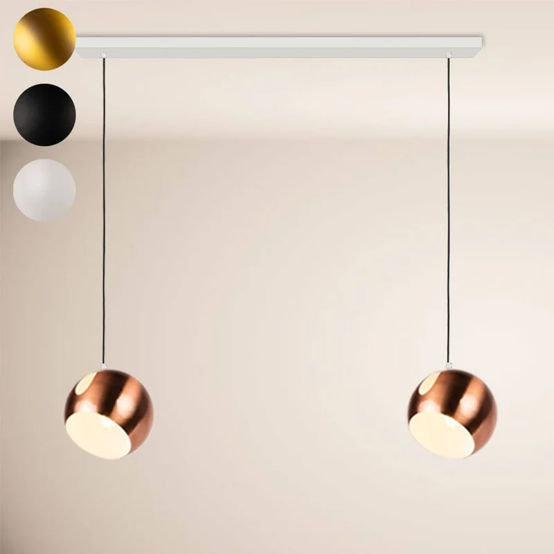 s.luce Ball Esstisch-Hängeleuchte Ø 30cm drehbarer Schirm 160cm Baldachin