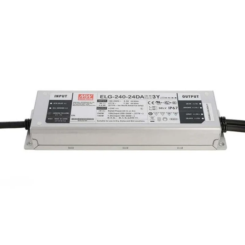 240W zertifiziertes Einbaunetzteil Dali Dimmbar 24V IP65