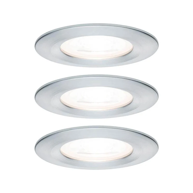 Einbauleuchten-Set Nova rund starr LED IP44 3-stepdim 3x6,5W GU10
