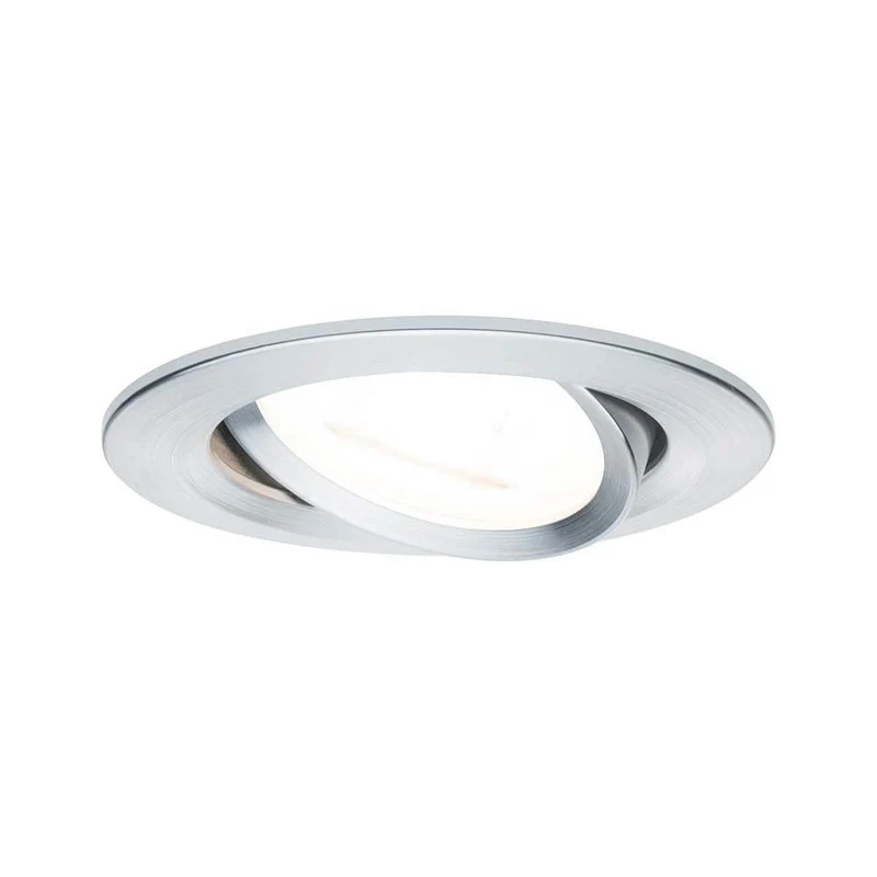 LED Einbauleuchte Nova Rund Schwenkbar GU10 Alu-Gedreht