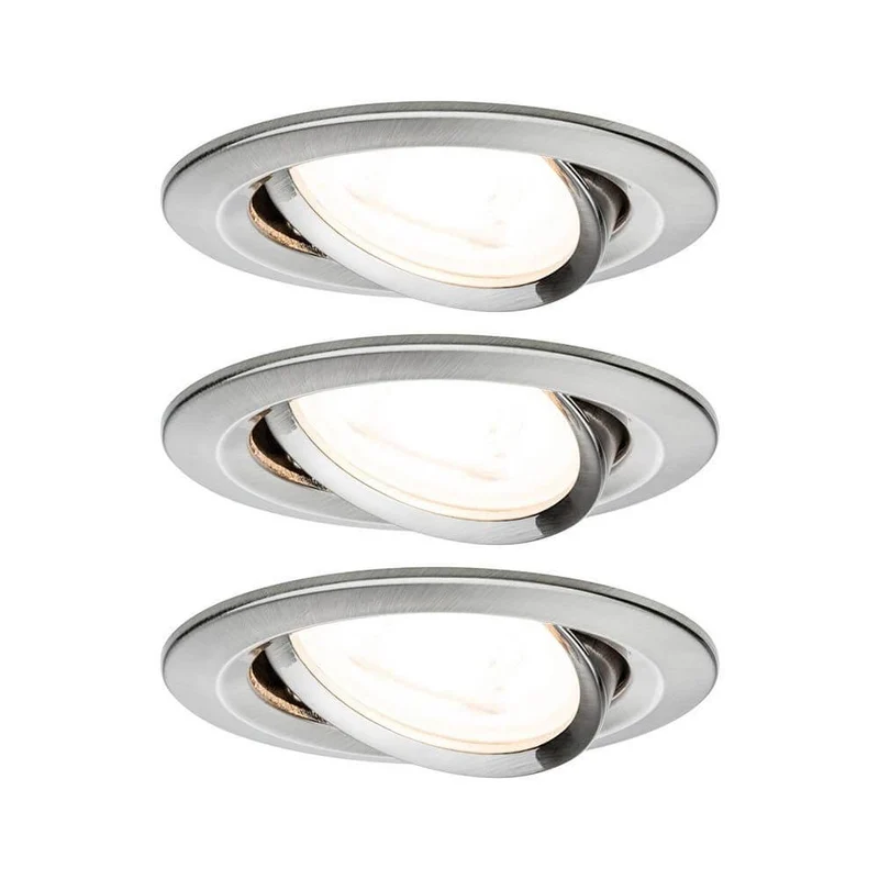 Einbauleuchten-Set Nova rund schwenkbar LED 3x6,5W 2700K GU10