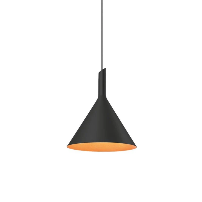LED Esszimmerleuchte Shiek L in Schwarz, Kupfer