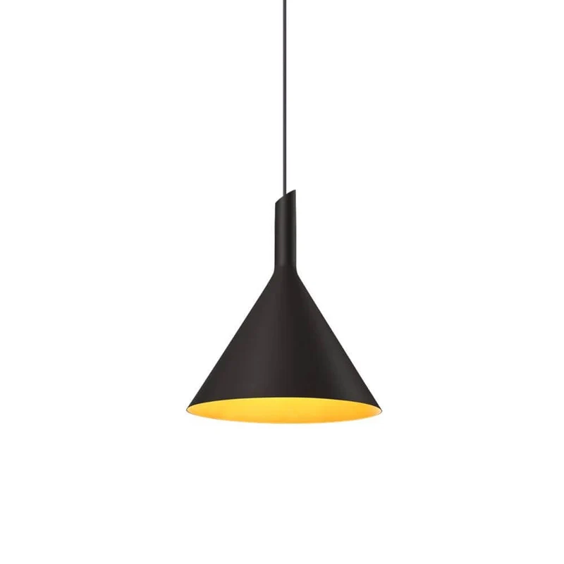 LED Hängeleuchte Shiek L in Schwarz, Goldfarben