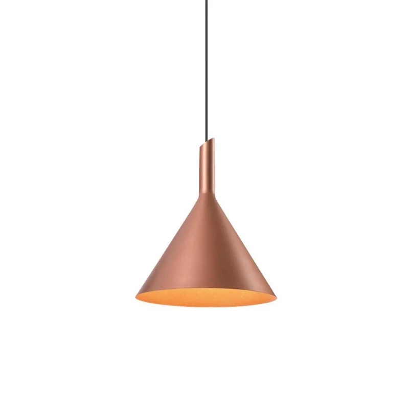 LED Hängelampe Shiek L in Goldfarben, Kupfer