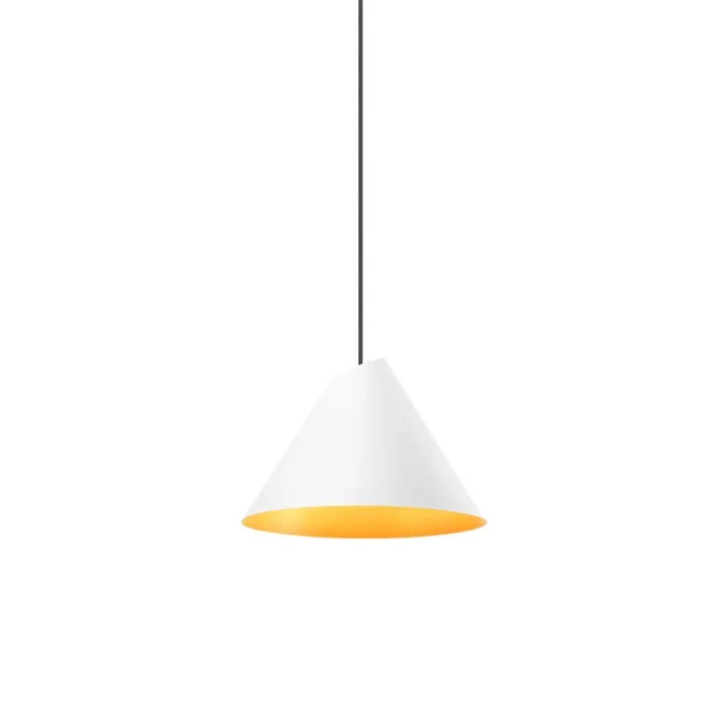 LED Pendelleuchte Shiek M Weiß, Goldfarben