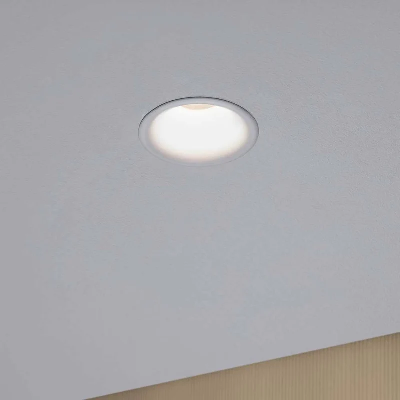 LED Einbauleuchten-Set Cymbal Coin starr Dimmbar 2700K IP44 Weiß