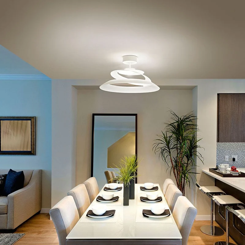 Aragon LED Deckenleuchte Glas Weiß