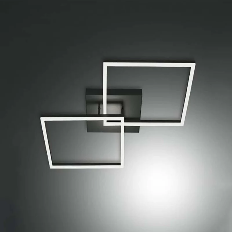 LED Deckenlampe Bard 65x65cm Schwarz