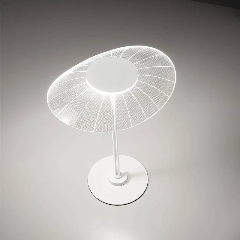 moderne LED Tischlampe Vela Weiß
