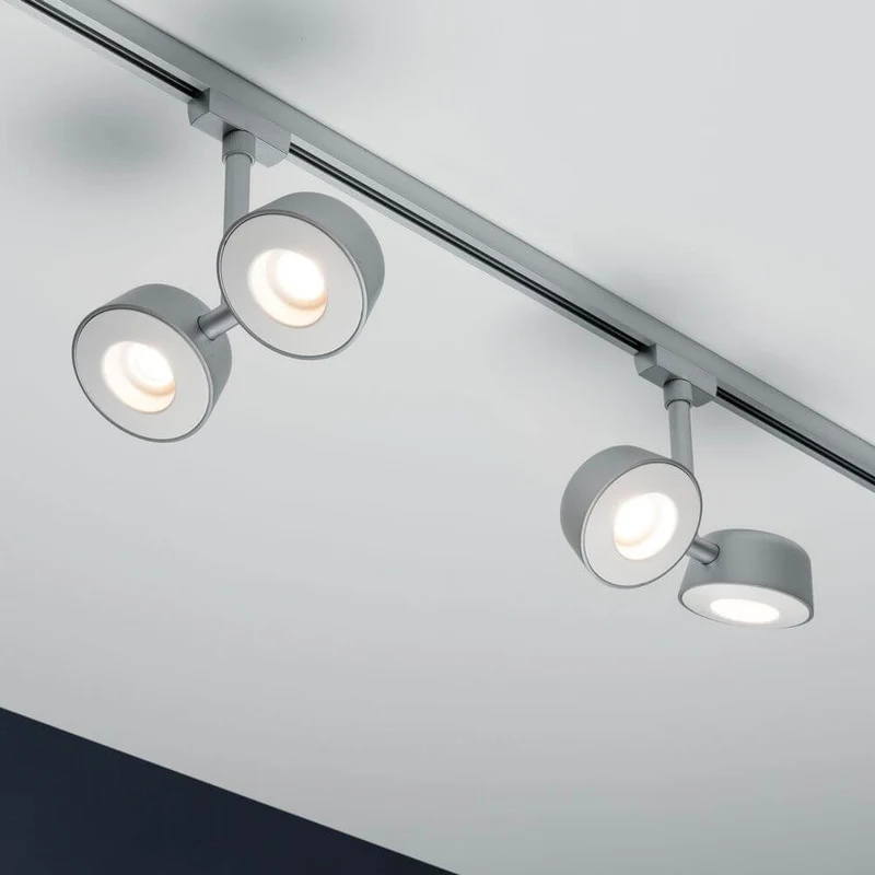 URail Systems LED Spot Double Pellet 2x4W Dimmbar Chrom-Matt