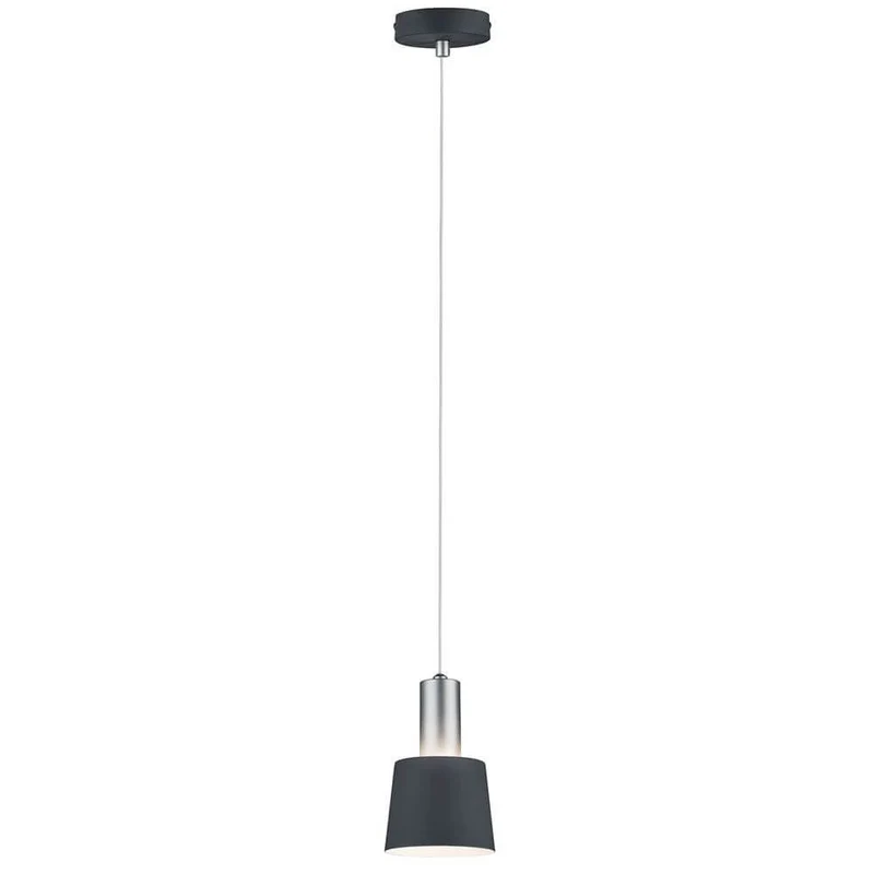 Neordic Haldar Pendelleuchte Dunkelgrau Chrom