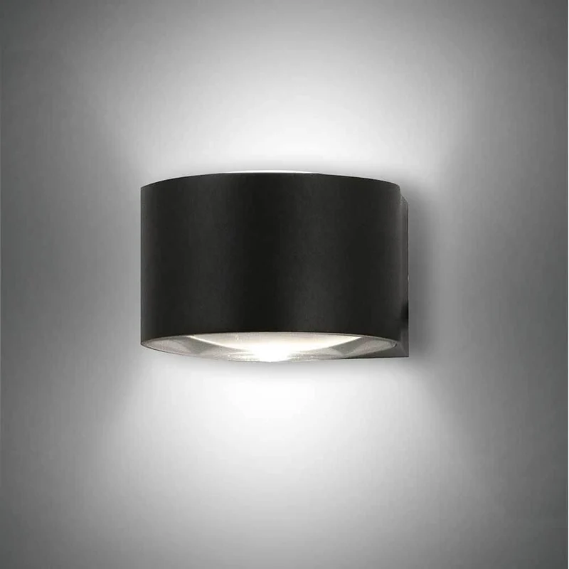 Lao LED Wandlampe IP65 Schwarz
