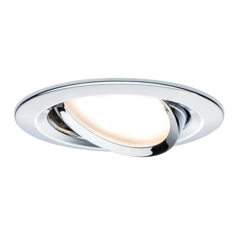 Einbauleuchte LED Coin Slim IP23 rund 6,8W Chrom dimm- & schwenkbar