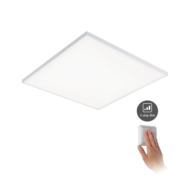 LED Panel Velora Eckig Quadratisch Weiß-Matt mit 3 Stufen-Dimmer