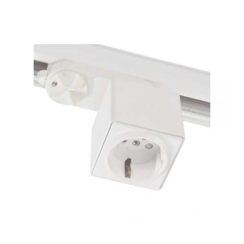 3-Phasen Steckdose mit Adapter mit Schutzkontaktstecker Weiß