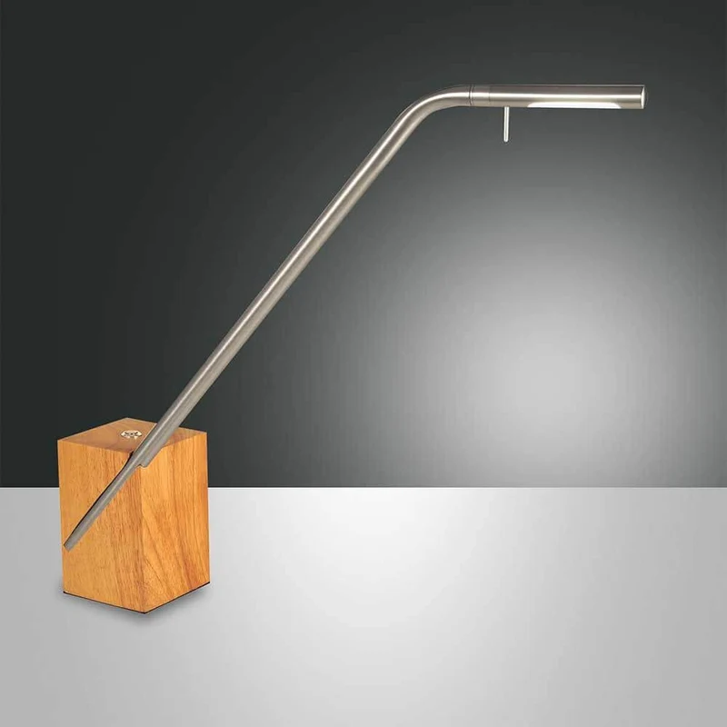 Viktor LED Tischleuchte aus Metall & Holz
