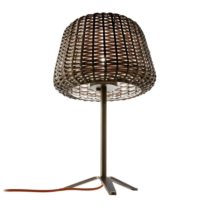 Panzeri Ralph Rattan Außen Tischlampe 58cm