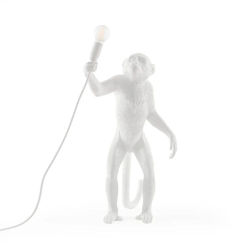 Seletti Monkey Tischlampe stehend Weiß
