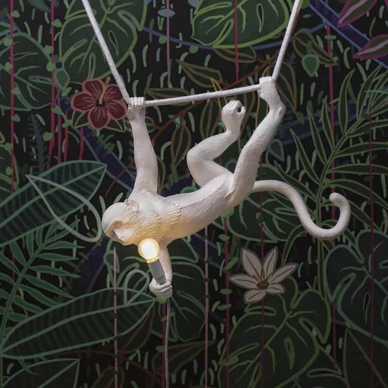 Seletti Monkey Swing Pendelleuchte Weiß