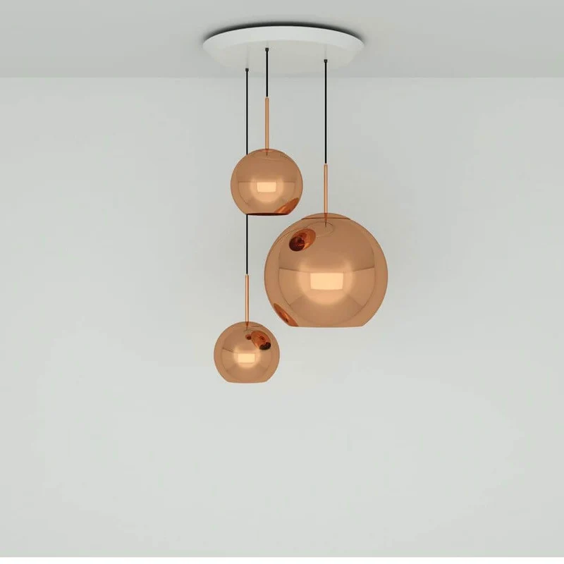 Tom Dixon Copper 3er Pendellampe Ø 78cm