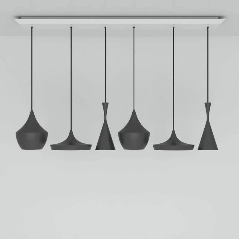 Tom Dixon Beat Range Pendellampe 6er 156cm