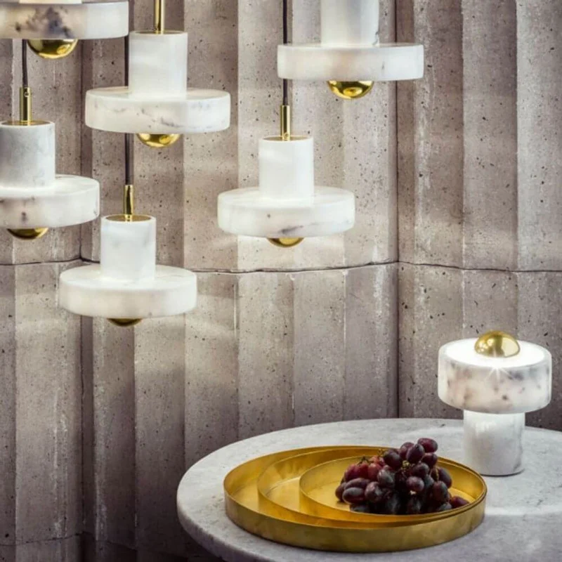 Tom Dixon Stone Pendellampe aus Marmor