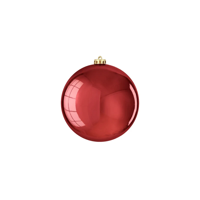 Stor julkula blank mörkröd 12 cm i dia