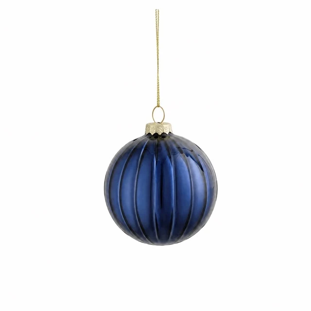 Julkulor i blålila glas