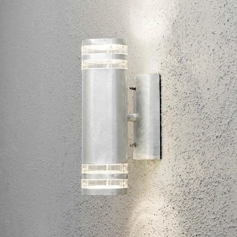 Modena Außenwandlampe mit Lichtkegel galvanisierter Stahl