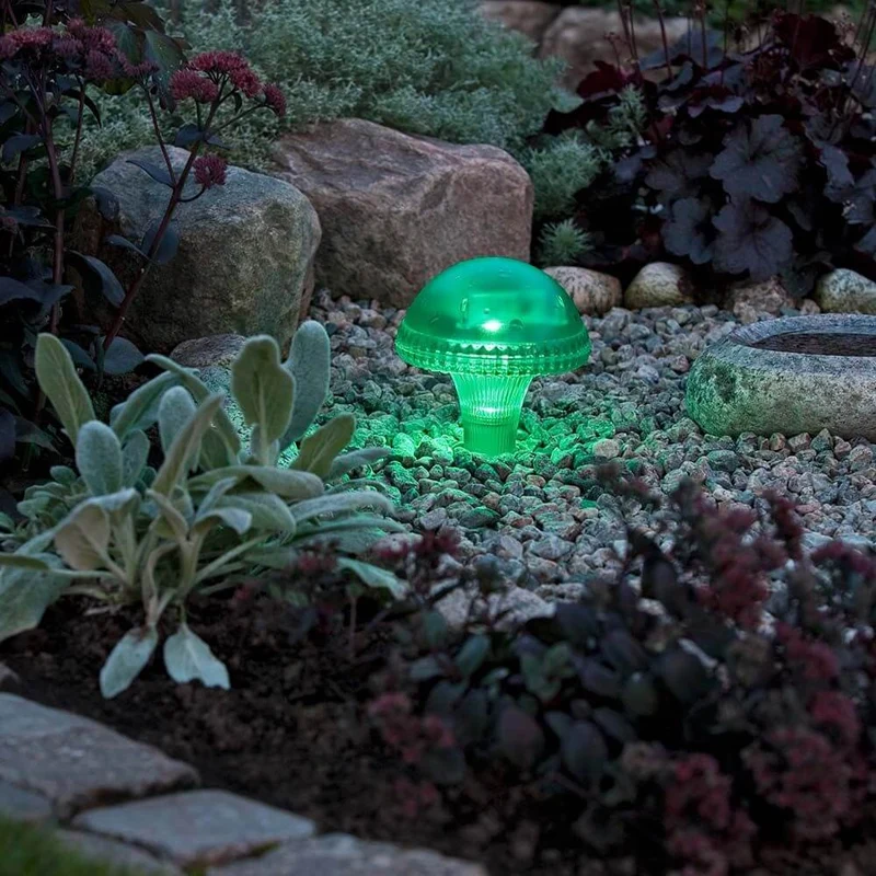 Assisi Pilz Solar LED Leuchte Grün