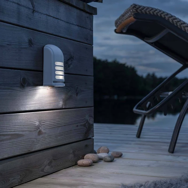 Prato Batterie LED Wandaufbauleuchte mit Bewegungsmelder 12V Weiß