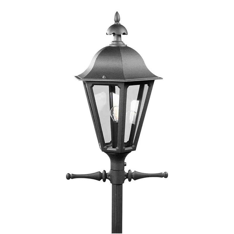 Leuchtenkopf Pallas für Mastleuchte 69cm Schwarz, Rauchfarben