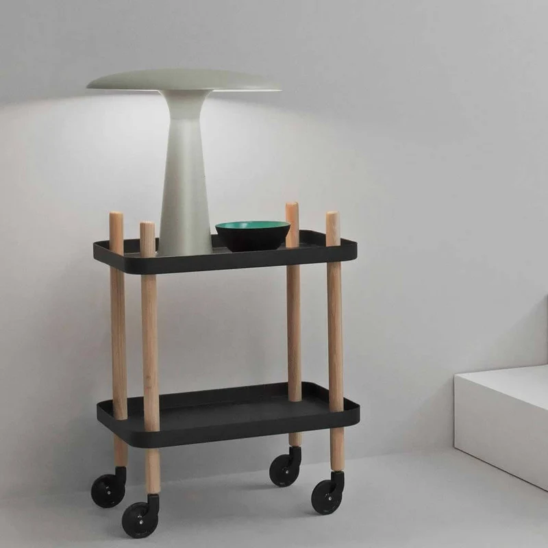 Design Tischleuchte Shelter Ø 41cm Kalkstein