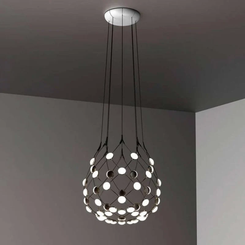 Luceplan LED Hängelampe Mesh Ø 55cm, max. 100cm