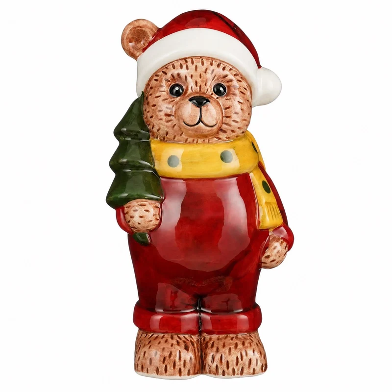 Julteddybjörnar i vinterkläder 21 cm höga